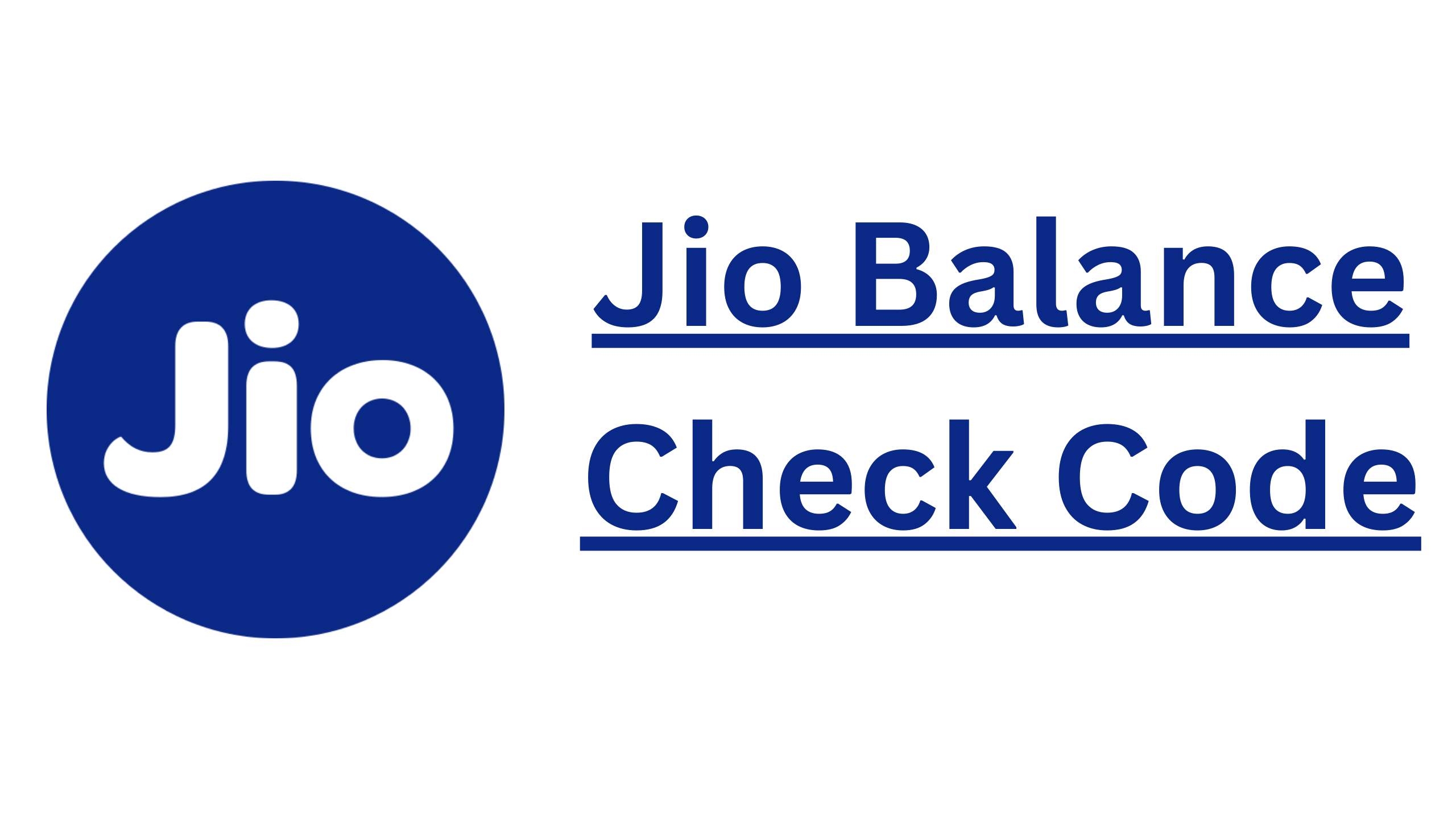 Jio Balance Check Code